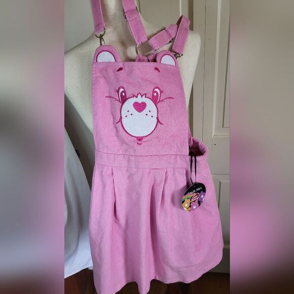 Dolls Kill Care Bear Pink Pinafore Corduroy New with Tag XS - Picture 2 of 16